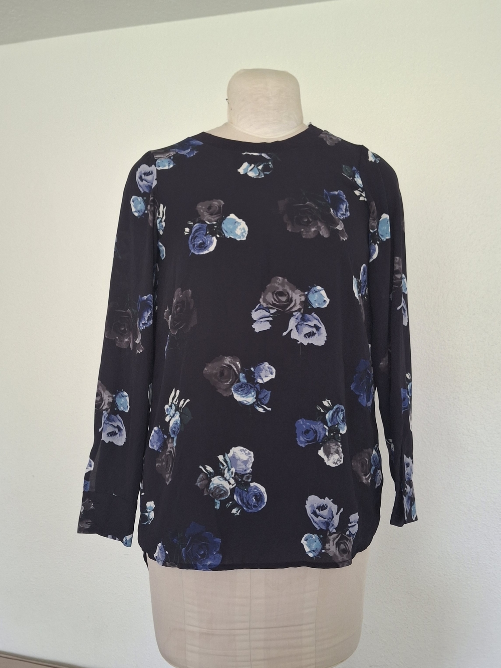 Thakoon for Design nation black & blue floral print blouse